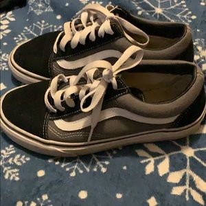 Black and grey vans